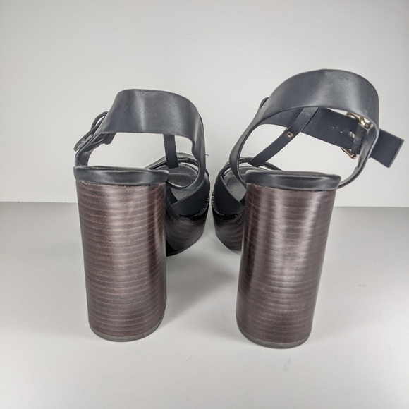 ALDO BLACK PLATFORM HEELS - Picture 5 of 8